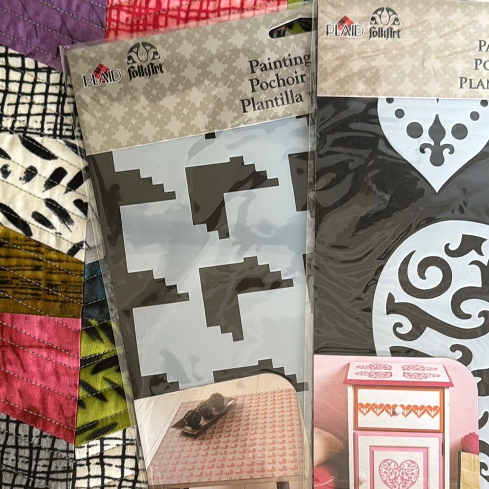 Craft Stencil Set with Animal Prints and Patterns NWT - Picture 5 of 10